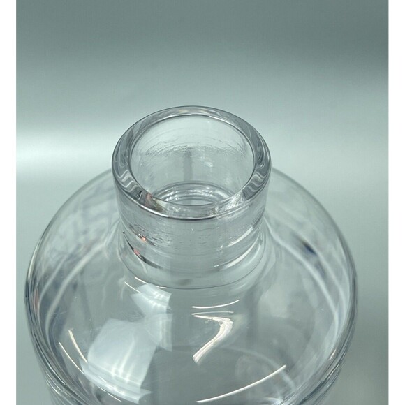 Tiffany & Co Modern Bamboo Decanter with 2 Wine Glasses Clear Glass Crystal Set - Picture 5 of 10